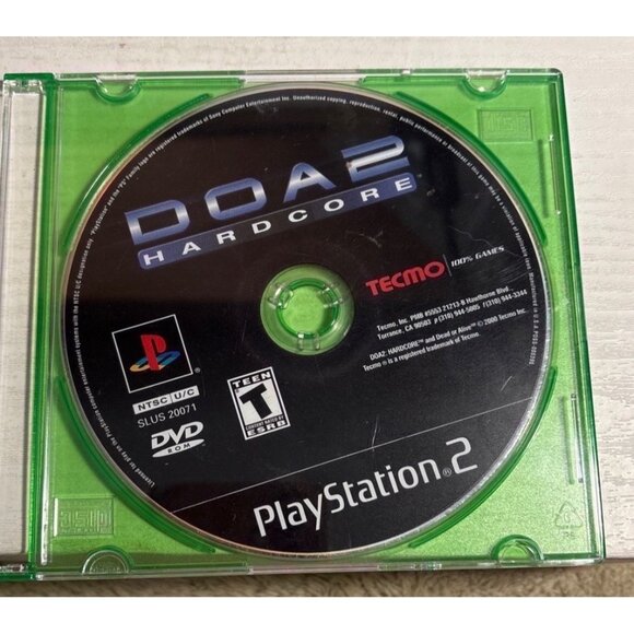 DOA2 Hardcore PlayStation 2 Game Disc Tecmo NTSC U/C 2000 Teen Rating DISC ONLY - Picture 4 of 4